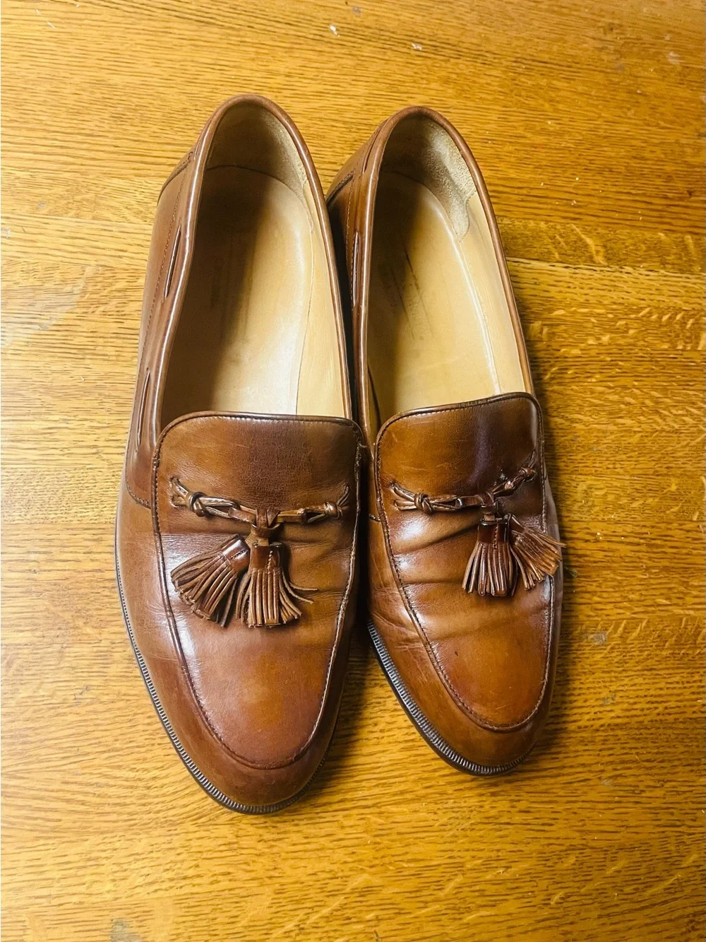 Johnston & Murphy Men's Brown Tassel Loafers - Classic Leather Slip-Ons